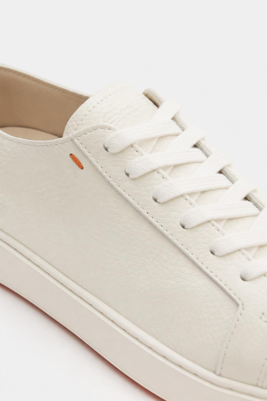 Santoni Leather Sneakers Off-White