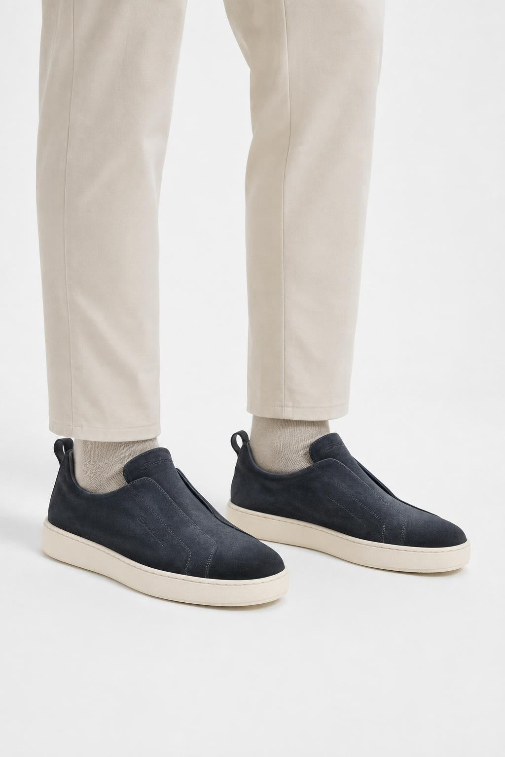 Santoni Slip-On Sneakers 'Victory' Grey-Blue