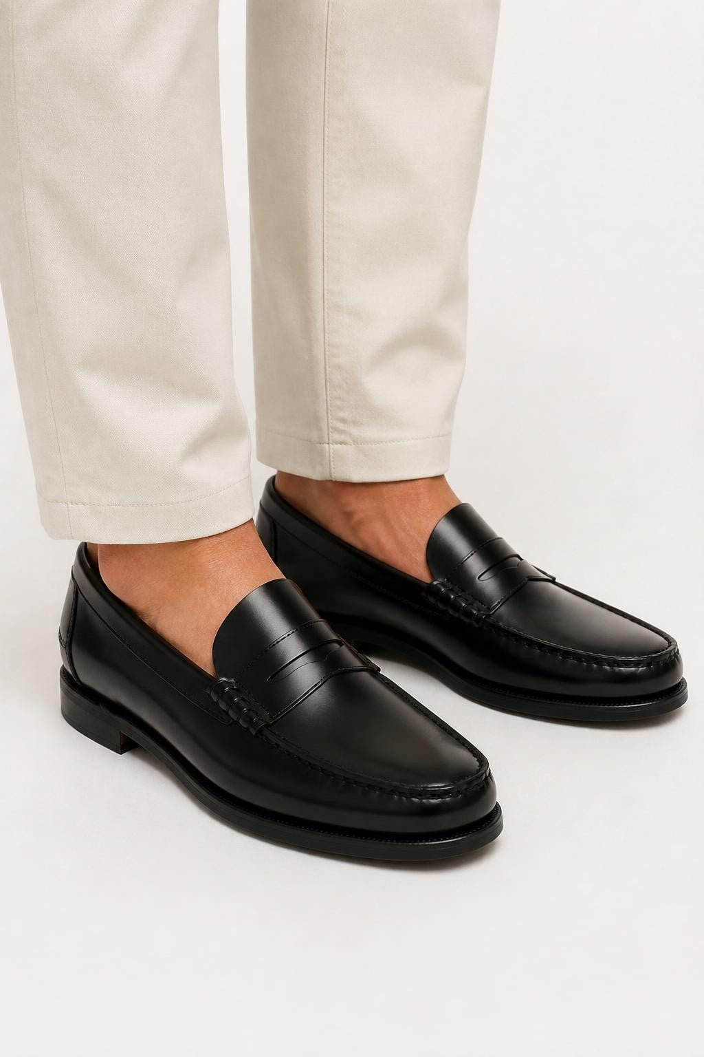 Sebago Leather Penny Loafers 'Classic Dan' Black