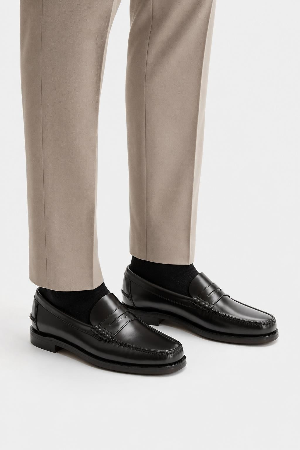 Sebago Leder Penny Loafer 'Classic Dan' Dunkelbraun