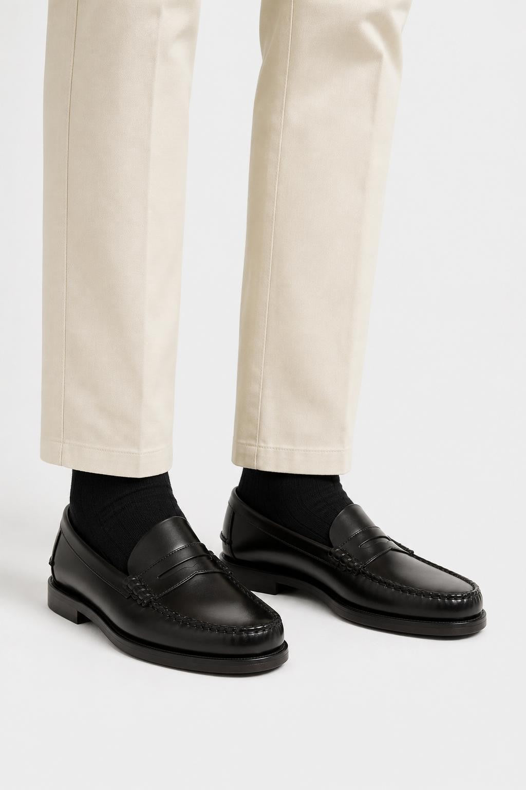Sebago Leder Penny Loafer 'Classic Dan' Dunkelbraun