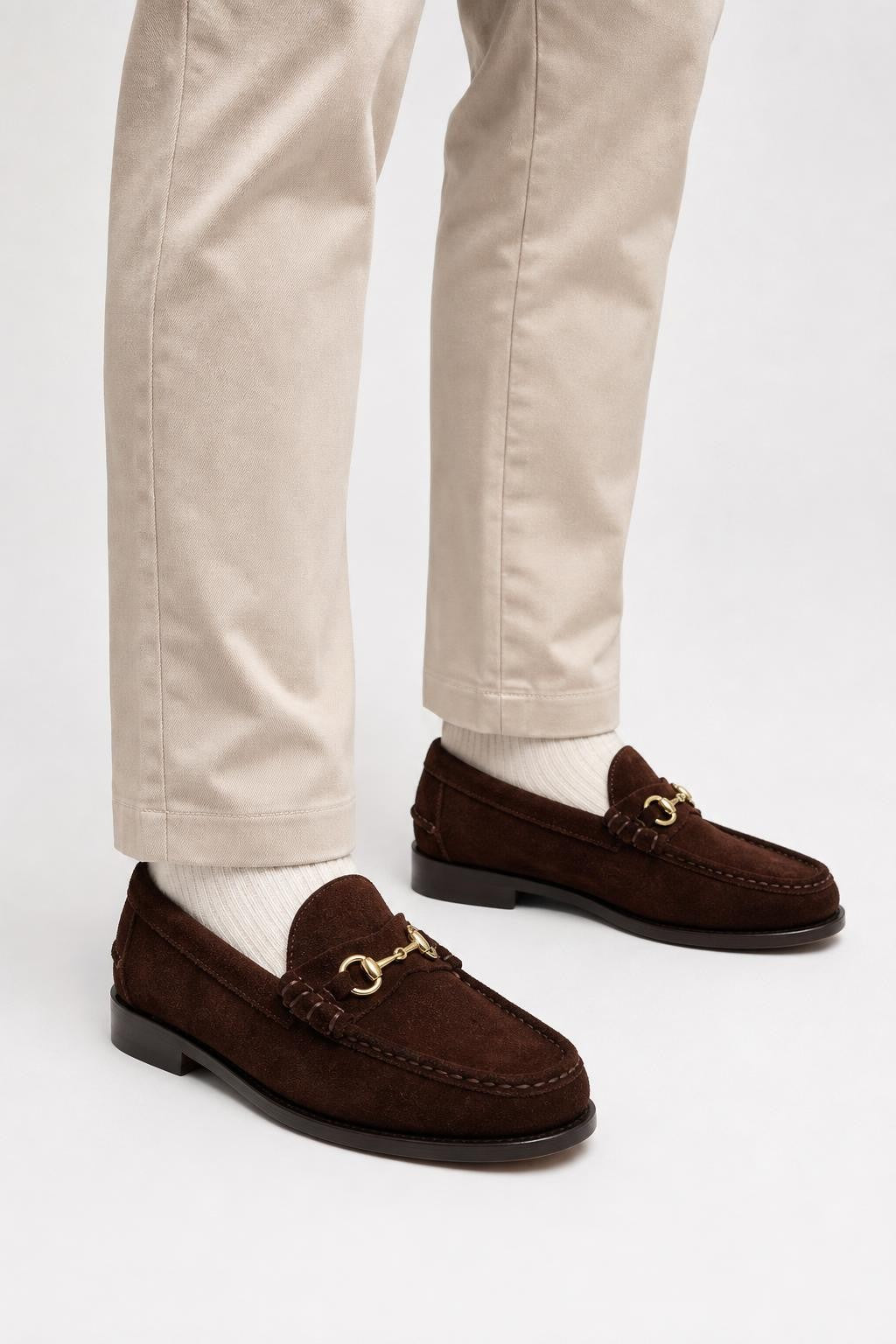 Sebago Suede Horse Bit Loafers 'Joe Modena' Dark Brown