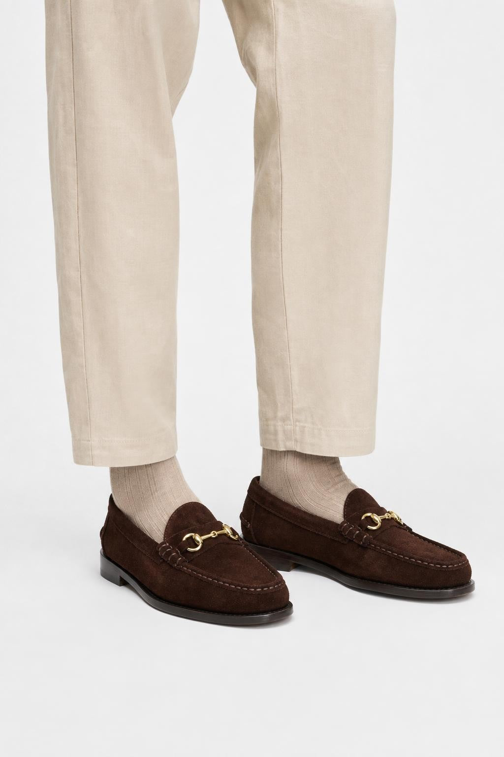 Sebago Suede Horse Bit Loafers 'Joe Modena' Dark Brown