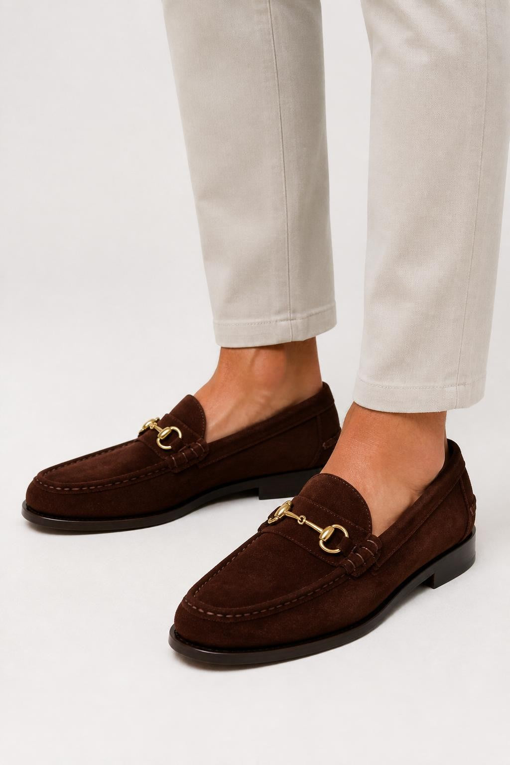 Sebago Suede Horse Bit Loafers 'Joe Modena' Dark Brown
