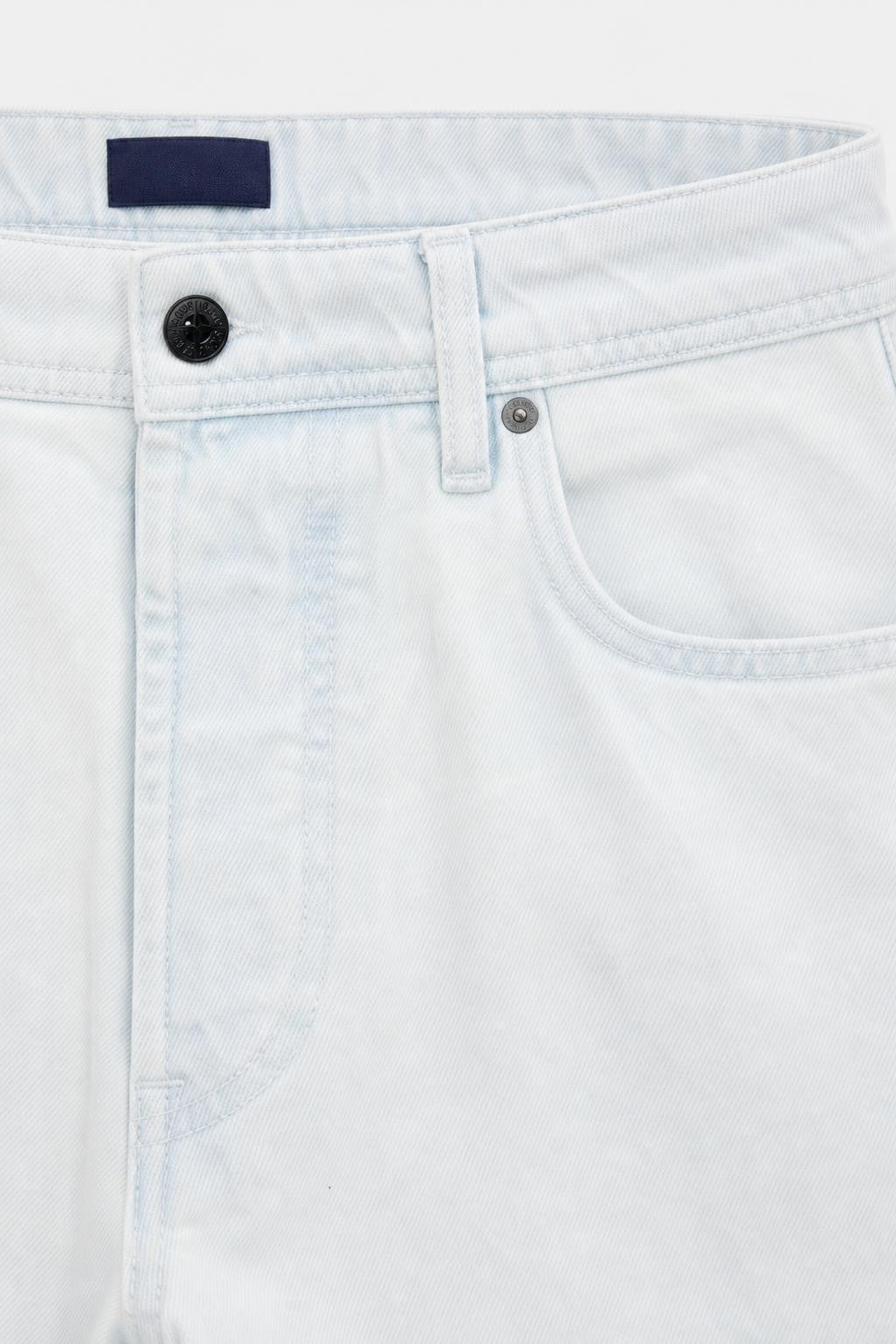 Stone Island Bleach Denim Jeans Light Blue