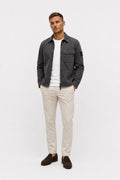 Stone Island Brushed Canvas Overshirt Dark Grey