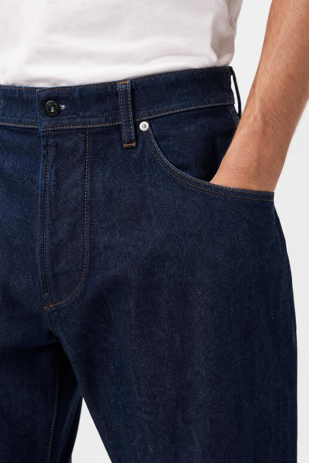 Stone Island Indigo Denim Rinsed Jeans Dark Blue
