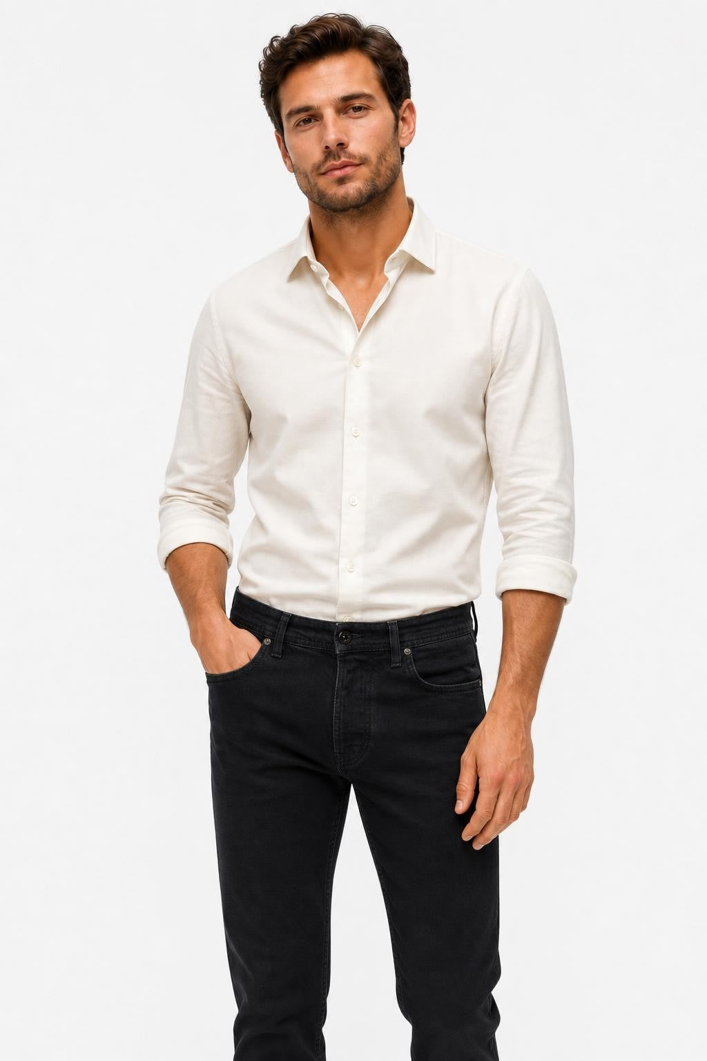 Stone Island Stretch Black Denim Rinsed Jeans Black