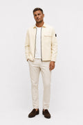 Stone Island Stretch Cotton Overshirt Cream