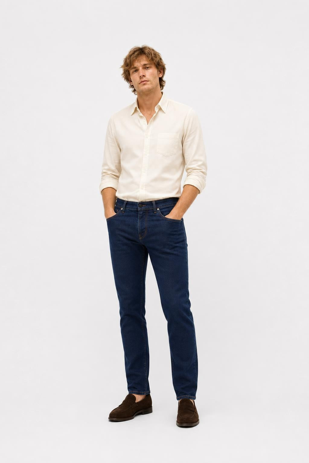 Stone Island Stretch Indigo Denim Rinsed Jeans Dark Blue