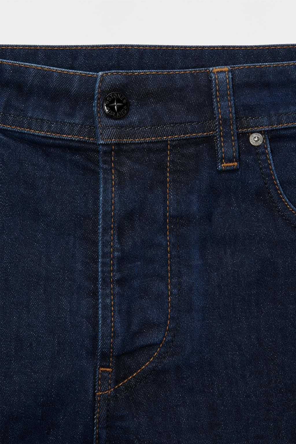 Stone Island Stretch Indigo Denim Rinsed Jeans Dark Blue