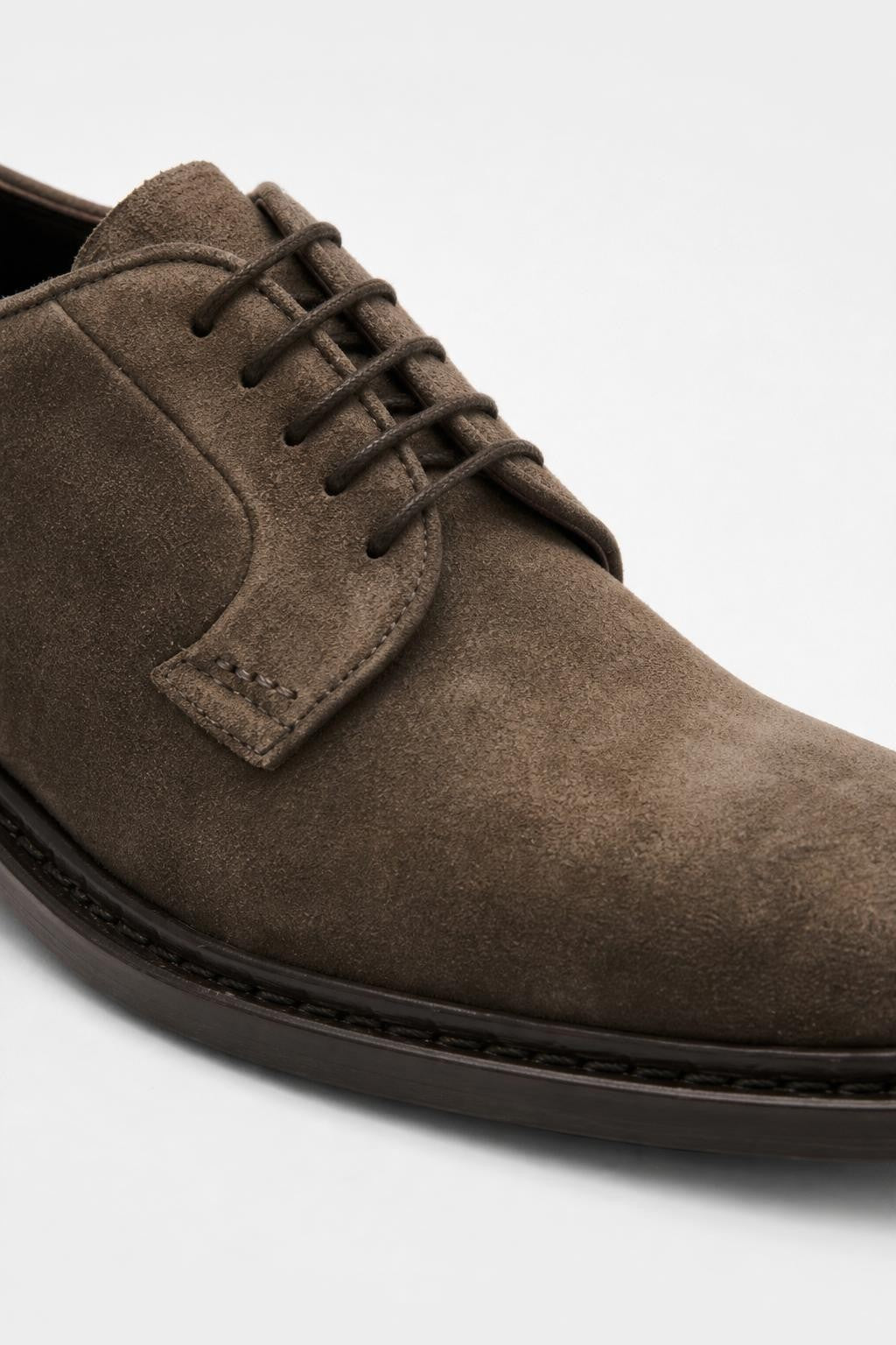 Sturlini Suede Derby Shoes 'Softy' Grey-Brown