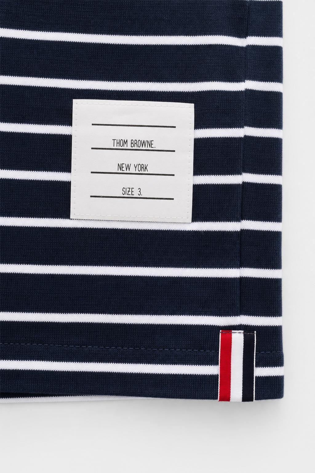Thom Browne T-Shirt Navy/White Striped