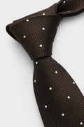 Tom Ford Silk Tie Dark Brown/Black/Cream Patterned