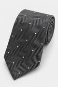 Tom Ford Silk Tie Dark Grey/Black/Cream Patterned