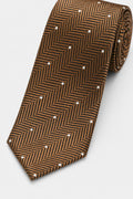 Tom Ford Silk Tie Light Brown/Black/Cream Patterned