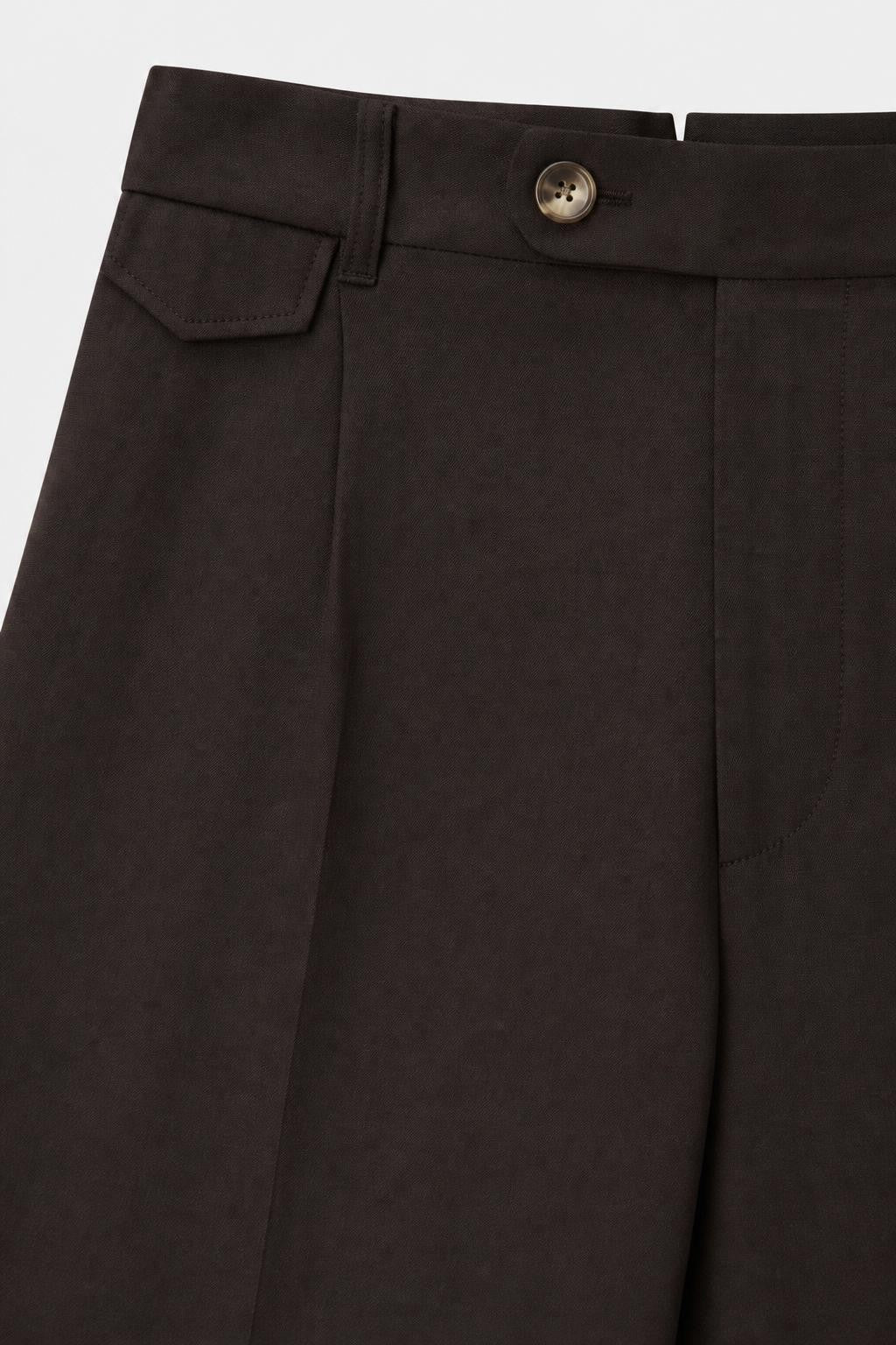 Windsor Sapo Pure Wool Trousers Dark Brown